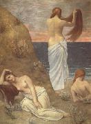 Pierre Puvis de Chavannes Young Girls at the Seaside (mk19) oil painting artist